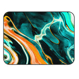 Green Oil painting marble texture Sponge Rillet Rubber Rugs - LeobonZone