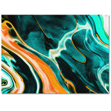Green Oil painting marble texture Right Angle Felt Rugs - LeobonZone