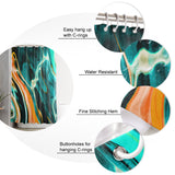 Green Oil painting marble texture Waterproof Durable Shower Curtain - LeobonZone