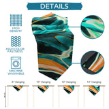 Green Oil painting marble texture Table Runner Place Mats Sharp Angle - LeobonZone