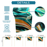 Green Oil painting marble texture Table Runner Place Mats - LeobonZone