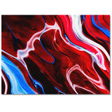 Red Oil painting marble texture Right Angle Felt Rugs - LeobonZone