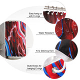 Red Oil painting marble texture Waterproof Durable Shower Curtain - LeobonZone