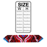 Red Oil painting marble texture Table Runner Place Mats Sharp Angle - LeobonZone