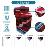 Red Oil painting marble texture Table Runner Place Mats Sharp Angle - LeobonZone