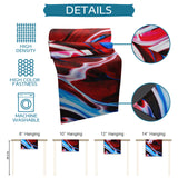 Red Oil painting marble texture Table Runner Place Mats - LeobonZone