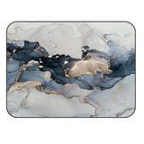 Grey Marble texture Golden line Sponge Rillet Rubber Rugs - LeobonZone