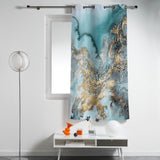 Marble texture Golden line window curtains - LeobonZone