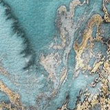 Marble texture Golden line Leather Doormat - LeobonZone