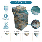 Marble texture Golden line Table Runner Place Mats Sharp Angle - LeobonZone