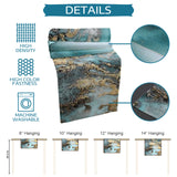 Marble texture Golden line Table Runner Place Mats - LeobonZone