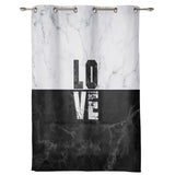 Black and white marble texture window curtains - LeobonZone