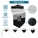 Black and white marble texture Table Runner Place Mats Sharp Angle - LeobonZone