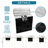 Black and white marble texture Table Runner Place Mats - LeobonZone