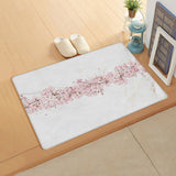 Pink Cherry marble texture Leather Doormat