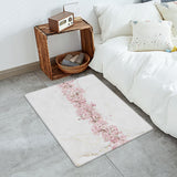 Pink Cherry marble texture Leather Doormat - LeobonZone