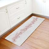 Pink Cherry marble texture Leather Doormat - LeobonZone