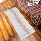 Pink Cherry marble texture Leather Doormat - LeobonZone