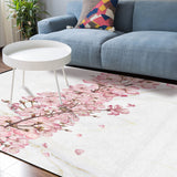 Pink Cherry marble texture Sponge Rillet Rubber Rugs - LeobonZone