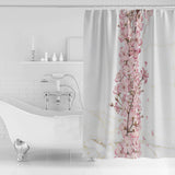 Pink Cherry marble texture Waterproof Durable Shower Curtain - LeobonZone