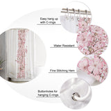 Pink Cherry marble texture Waterproof Durable Shower Curtain - LeobonZone