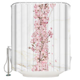 Pink Cherry marble texture Waterproof Durable Shower Curtain - LeobonZone