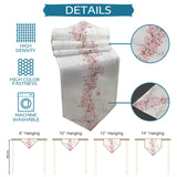Pink Cherry marble texture Table Runner Place Mats Sharp Angle - LeobonZone