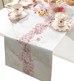 Pink Cherry marble texture Table Runner Place Mats - LeobonZone