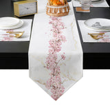 Pink Cherry marble texture Table Flag And Table Mat Suit Sharp angle - LeobonZone