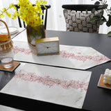 Pink Cherry marble texture Table Flag And Table Mat Suit Sharp angle - LeobonZone