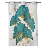 Ginkgo leaf marble texture window curtains - LeobonZone