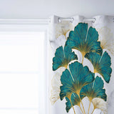 Ginkgo leaf marble texture window curtains - LeobonZone