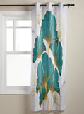 Ginkgo leaf marble texture window curtains - LeobonZone