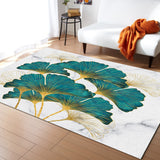 Ginkgo leaf marble texture Right Angle Felt Rugs - LeobonZone