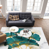 Ginkgo leaf marble texture Right Angle Felt Rugs - LeobonZone