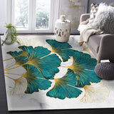 Ginkgo leaf marble texture Right Angle Felt Rugs - LeobonZone