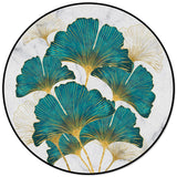 Ginkgo Leaf Marble Texture Circular Felt Rugs - LeobonZone