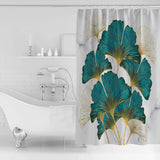 Ginkgo leaf marble texture Waterproof Durable Shower Curtain - LeobonZone