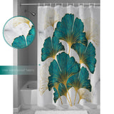 Ginkgo leaf marble texture Waterproof Durable Shower Curtain - LeobonZone