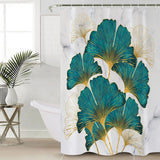 Ginkgo leaf marble texture Waterproof Durable Shower Curtain - LeobonZone