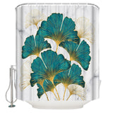 Ginkgo leaf marble texture Waterproof Durable Shower Curtain - LeobonZone