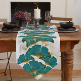 Ginkgo leaf marble texture Table Runner Place Mats Sharp Angle - LeobonZone