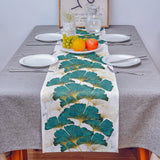Ginkgo leaf marble texture Table Runner Place Mats - LeobonZone