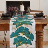 Ginkgo leaf marble texture Table Runner Place Mats - LeobonZone