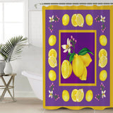 Lemon fruit summer purple DURABLE SHOWER CURTAIN - LeobonZone