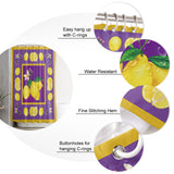 Lemon fruit summer purple DURABLE SHOWER CURTAIN - LeobonZone