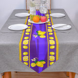 Lemon fruit summer purple Sharp Angle Table Runner Place Mats - LeobonZone