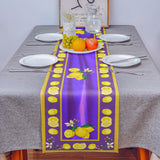 Lemon fruit summer purple Table Runner Place Mats - LeobonZone