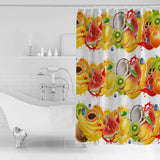 Tropical fruits in summer DURABLE SHOWER CURTAIN