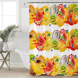 Tropical fruits in summer DURABLE SHOWER CURTAIN - LeobonZone